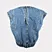 elastic hem sleeveless denim shirt short in Summer